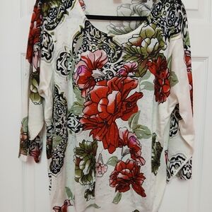❗️❗️❗️ 3 FOR 30 BUNDLE ❗️❗️❗️Elegant Floral Women's Sweater Blouse
